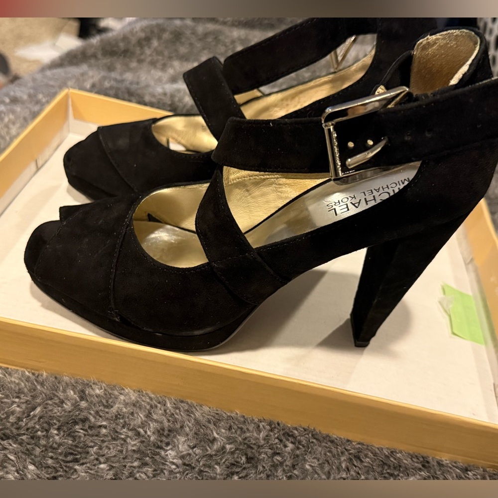 Michael Kors Suede Black Women's Heels